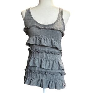 Hollister Y2K Ruffle Tank tiered babydoll boho coquette top S